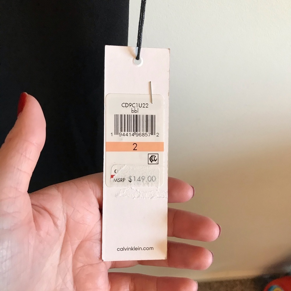NWT Calvin Klein Illusion Sleeve Gem Mini Dress - Picture 7 of 8